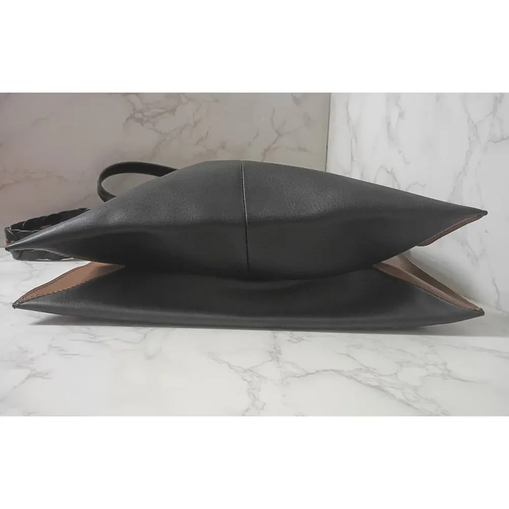 TED BAKER Braidea Black Leather Whipstich Hobo Bag - NWT
